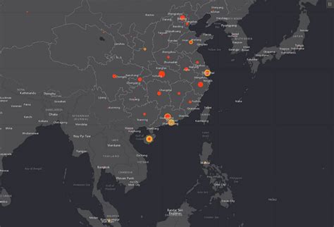 china infected area map